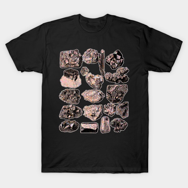 Rocks and Minerals T-Shirt by encycloart